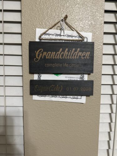 Custom Name Slat (Engraving) - Add On For Existing Sign photo review