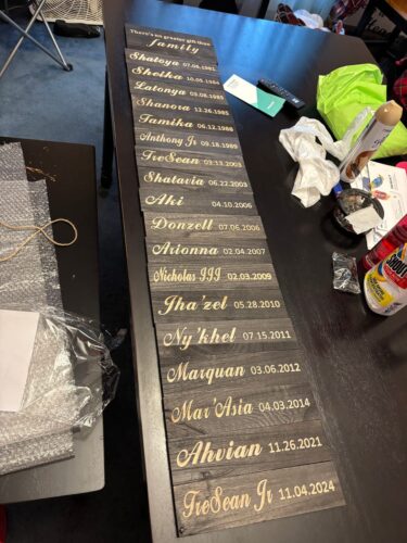 Custom Name Slat (Engraving) - Add On For Existing Sign photo review